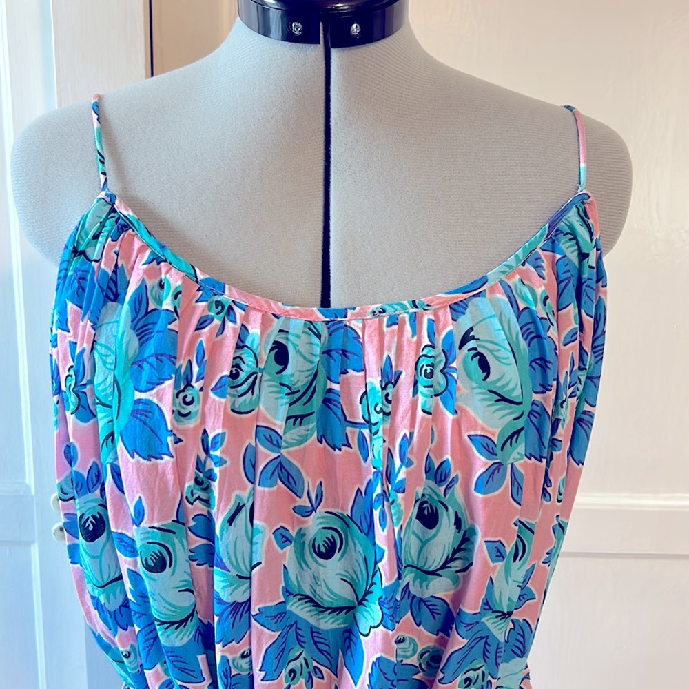 RHODE Resort Nala Floral Braided Tie Waist Mini Sleeveless Dress - Picture 2 of 5
